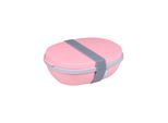 Lunchbox MEPAL "Lunchbox Duo Ellipse 825 + 600 ml", pink (nordic pink), Lebensmittelaufbewahrungsbehälter, Lunchbox