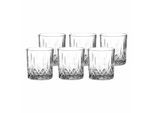 Whiskyglas LEONARDO "Whiskybecher Limited Edition 320 ml 6er Set transparent", bunt (transparent), 6 tlg., Glas, Trinkgefäße, Whiskyglas
