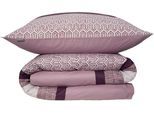 Bettwäsche SCHIESSER "Siena aus weicher Baumwolle mit aufwendigem Muster", burgund, B/L: 155cm x 220cm, 1 Stk., 1 Stk., Renforcé, B/L: 80cm x 80cm, 2 Stk., Renforcé, Obermaterial: 100% Baumwolle, Bettwäsche, Bettwäsche, Made in Green