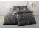 Bettwäsche OTTO HOME "Soucy", anthrazit, B/L: 135cm x 200cm, 1 Stk., 1 Stk., Satin, B/L: 80cm x 80cm, 2 Stk., Satin, Obermaterial: 100% Baumwolle, Bettwäsche, Bettwäsche, ab Gr. 135x200, 100% Baumwolle, Renforcé & PREMIUM Satin (TC300)