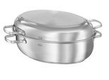 Bräter RÖSLE "PUREELEMENTS Edelstahl Deckel ProCeraPlus", silber (silberfarben), B:31,5cm H:21cm L:42cm, Töpfe, oval