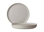 Speiseteller MEPAL "Essteller Silueta ø 26 cm 4er Set", weiß (nordic weiß), L:26cm, Speiseteller, Speiseteller