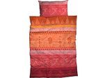 Bettwäsche CASATEX "Indi", orange, B/L: 200cm x 200cm, 1 Stk., 2 Stk., Satin, B/L: 80cm x 80cm & 80cm x 80cm, 3 Stk., Satin, Obermaterial: 100% Baumwolle, Bettwäsche, Bettwäsche, romantisch, orientalisch, weich und gemütlich