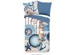 Wendebettwäsche HIP "Aldiana", blau, B/L: 200cm x 200cm, 1 Stk., 2 Stk., Mako-Satin, B/L: 80cm x 80cm & 80cm x 80cm, 3 Stk., Mako-Satin, Obermaterial: 100% Baumwolle, Bettwäsche, Wendebettwäsche, Mako-Satin, Reißverschluss, Wendeoptik, Mandala, Maritim, Blau