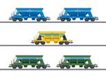 Güterwagen MÄRKLIN "Selbstentladewagen-Set "HASTAG" - 46336", bunt, Modelleisenbahn-Fahrzeuge, Kinder, Kunststoff, Metall