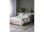 Bettwäsche IRISETTE "Wave 8564", blau (petrol), B/L: 140cm x 200cm, 1 Stk., 1 Stk., Mako-Satin, B/L: 90cm x 70cm, 2 Stk., Mako-Satin, Obermaterial: 100% Baumwolle, Bettwäsche, Bettwäsche, anschmiegsam und atmungsaktiv