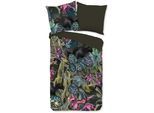 Wendebettwäsche "Samurai", bunt (multi), B/L: 135cm x 200cm, 1 Stk., 1 Stk., Microfaser, B/L: 80cm x 80cm, 2 Stk., Microfaser, Obermaterial: 100% Polyester, PURE LUXURY COLLECTION, Bettwäsche, Wendebettwäsche, Mikrofaser, 135x200, 2 Teilig, Pflegeleicht, Wende, Leopard, tropisch