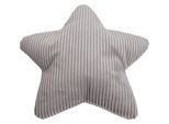 Dekokissen MAGMA HEIMTEX "SHARA Sternkissen", grau, cord stern gestreift, B:55cm H:8cm L:55cm, Faserbällchen (Polyester), Polyester, Dekokissen_Sitzkissen_Kissenhüllen, Kuscheliges Sternkissen mit Cord-Charme