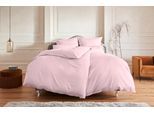 Bettwäsche OTTO HOME "Mila in 135x200, 155x220 oder 200x200 cm", rosa, B/L: 155cm x 220cm, 1 Stk., 1 Stk., Biber (180g/m²), B/L: 80cm x 80cm, 2, Biber (180g/m²), Obermaterial: 100% Baumwolle, Bettwäsche, Bettwäsche, Mako-Satin, Bettwäsche aus Baumwolle, unifarbene Bettwäsche