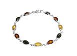 Armband OSTSEE-SCHMUCK "- Telia - Silber 925/000 - Bernstein" Gr. 18, silber (silber 925, silberfarben, weiß), Armbänder, Damen, Silber 925 (Sterlingsilber), Armband
