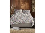 Bettwäsche IRISETTE "Wave 8509", kupfer, B/L: 135cm x 200cm, 1 Stk., 1 Stk., Mako-Satin, B/L: 80cm x 80cm, 2 Stk., Mako-Satin, Obermaterial: 100% Baumwolle, Bettwäsche, Bettwäsche, anschmiegsam und atmungsaktiv, Ganzjahresqualität