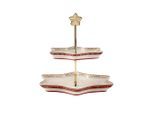 Etagere VILLEROY & BOCH "Etagere Winter Bakery Delight bunt", bunt, Porzellan, Servierplatten, Etagere