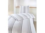 Bettwäsche DYCKHOFF "Stefanie", grau, B/L: 135cm x 200cm, 1 Stk., 1 Stk., Frottee, B/L: 80cm x 80cm, 2 Stk., Frottee, Obermaterial: 75% Baumwolle, 25% Polyester, Bettwäsche, Bettwäsche, aus Weichfrottier