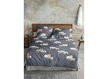 Bettwäsche IRISETTE "Panda 8545", blau, B/L: 140cm x 200cm, 1 Stk., 1 Stk., Feinbiber, B/L: 90cm x 70cm, 2 Stk., Feinbiber, Obermaterial: 100% Baumwolle, Bettwäsche, Bettwäsche, flauschig