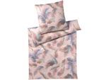 Bettwäsche ELEGANTE "Copacabana", rosa (pastell), B/L: 135cm x 200cm, 1 Stk., 1 Stk., Satin, B/L: 80cm x 80cm, 2 Stk., Satin, Obermaterial: 50% Baumwolle, 50% Viskose, Bettwäsche, Bettwäsche, angenehmes Hautgefühl