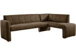 Essbank EXXPO - SOFA FASHION, choccolate, B:245cm H:83cm T:159cm, Sitzbänke, Essbank, elegant und modern mit hohem Sitzkomfort