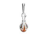 Kettenanhänger OSTSEE-SCHMUCK "- Marienkäfer - Silber 925/000 - Bernstein" Gr. 23, silber (silber 925, silberfarben, weiß), Schmuckanhänger, Damen, Silber 925 (Sterlingsilber), Kettenanhänger