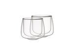 Thermoglas VILLEROY & BOCH "Cappuccino-Becher Artesano Hot & Cold 250 ml 2er Set transparent", bunt (transparent), 2 tlg., Glas, Trinkgefäße