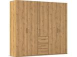 Drehtürenschrank RAUCH "Kleiderschrank Schrank Garderobe Schlafzimmerschrank EVELYN", braun (asteiche), B:251cm H:223cm T:60cm, Holzwerkstoff, Schränke, Drehtürenschrank, in elegantem Stil mit Schubladen 3 Breiten und 2 Höhen MADE IN GERMANY