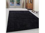 Teppich AYYILDIZ TEPPICHE "ATA", grau (anthrazit), B:120cm H:10mm L:170cm, Kunstfaser, Teppiche, Teppich, Kurzflor, uni, große Farbauswahl, robust, auch als Läufer und in rund