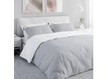 Bettwäsche WOLKENFELD "Allergiker Bettwäsche, unfassbar weich", hellgrau, weiß, B/L: 220cm x 240cm, 1 Stk., 2 Stk., Microfaser, B/L: 80cm x 80cm & 80cm x 80cm, 3 Stk., Microfaser, Obermaterial: 100% Polyester, Bettwäsche, Bettwäsche, 135x200 cm, 155x220 & Übergrößen I inkl. Kissenbezüge 80x80 I 2-farbig