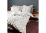 Bettwäsche JANINE "Noru", beere, B/L: 135cm x 200cm, 1 Stk., 1 Stk., Satin, B/L: 40cm x 80cm, 2 Stk., Satin, Obermaterial: 100% Baumwolle, Bettwäsche, Bettwäsche, in Gr. 135x200, 100% Baumwolle, Blumen-Design, tolle Qualität