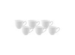 Espressotasse VILLEROY & BOCH "Mokka-/ Espressotasse Royal 100 ml 6er Set weiß", weiß, Porzellan, Trinkgefäße, Espressotasse