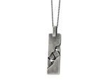 Kette mit Anhänger CAÏ "925/- Sterling Silber rhodiniert oxidiert", silbergrau, Halsketten, Herren, 55cm, Silber 925 (Sterlingsilber), L: 55 B: 9,5mm, matt, B:9,5mm