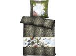 Bettwäsche APELT "Louis", bunt (braun, bunt), B/L: 135cm x 200cm, 1 Stk., 1 Stk., Satin, B/L: 80cm x 80cm, 2 Stk., Satin, Obermaterial: 100% Baumwolle, Bettwäsche, Bettwäsche, Herbstliches Rosen-und Herbstblumen-Motiv, Blütenallover