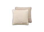 Dekokissen JOOP "Kissenhülle UDF Doubleface 1er Pack" Gr. S, grau (hellgrau), B:50cm, Obermaterial: 58% Baumwolle CO. 35% Polyacryl PAN. 7% Polyester PES., Dekokissen_Sitzkissen_Kissenhüllen