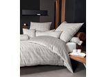 Wendebettwäsche JANINE "modernclassic 39025", beige (natur), B/L: 135cm x 200cm, 1 Stk., 1 Stk., Mako-Satin, B/L: 80cm x 80cm, 2 Stk., Mako-Satin, Obermaterial: 100% Baumwolle, Bettwäsche, Wendebettwäsche, mit Reißverschluss, 100% Baumwolle, mit Karos und Streifen