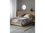 Bettwäsche IRISETTE "Zobel 8550", grau, B/L: 155cm x 220cm, 1 Stk., 1 Stk., Biber, B/L: 80cm x 80cm, 2 Stk., Biber, Obermaterial: 100% Baumwolle, Bettwäsche, Bettwäsche, samtig weich