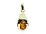 Kettenanhänger OSTSEE-SCHMUCK "- Janika - Gold 333/000 - Bernstein" Gr. 26, gold (gold 333, goldfarben, gelb), Schmuckanhänger, Damen, Gelbgold 333, Kettenanhänger