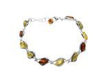 Armband OSTSEE-SCHMUCK "- Marlies - Silber 925/000 - Bernstein" Gr. 19, silber (silber 925, silberfarben, weiß), Armbänder, Damen, Silber 925 (Sterlingsilber), Armband