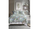 Bettwäsche IRISETTE "Tokio 8598", blau, B/L: 135cm x 200cm, 1 Stk., 1 Stk., Mako-Satin, B/L: 80cm x 80cm, 2 Stk., Mako-Satin, Obermaterial: 100% Baumwolle, Bettwäsche, Bettwäsche, seidiger Glanz, besonders weich und hautschmeichelnd