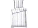 Bettwäsche DYCKHOFF "Lola", silber, B/L: 155cm x 220cm, 1 Stk., 1 Stk., Frottee, B/L: 80cm x 80cm, 2 Stk., Frottee, Obermaterial: 75% Baumwolle, 25% Polyester, Bettwäsche, Bettwäsche, aus Weichfrottier