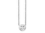 Collierkettchen CAÏ "925/- Sterling Silber rhodiniert Zirkonia Smile", silber (weiß), Halsketten, Damen, 39+5cm, Silber 925 (Sterlingsilber), L: 44 B: 9mm, glänzend, B:9mm
