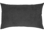 Dekokissen PAD "CASUAL", grau (dunkelgrau, unifarben), B:35cm L:60cm, Polyacryl, Polyester, Dekokissen_Sitzkissen_Kissenhüllen, Made in Europe