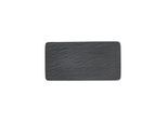Servierplatte VILLEROY & BOCH "Servierplatte Manufacture Rock 35 cm schwarz", schwarz, Porzellan, Servierplatten, Servierplatte