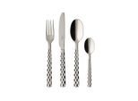 Besteck-Set VILLEROY & BOCH "Tafelbesteck Boston 24er Set silber", silber, Essbesteck-Sets