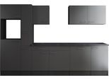 Küchenzeile RESPEKTA "Oliver", grau (küche: grau, front: grau, korpus: grau matt, arbeitsplatte: granit optik), B:310cm H:205cm T:60cm, Komplettküchen-Sets, Küchenzeile, Breite 310 cm, 90 cm Arbeitshöhe, in exklusiver Konfiguration für OTTO