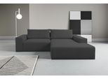 Ecksofa WERK2 "Rio 262 x 188 cm modern und bequem", grau (anthrazit), B:262cm H:83cm T:188cm, 100% Polyester, Sofas, Ecksofa, Webstoff, L-Form