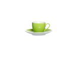 Tasse RITZENHOFF & BREKER "Espressotasse mit Untertasse Doppio 80 ml", grün, 2 tlg., Porzellan, Trinkgefäße, Tasse