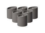 Duftkerze VILLEROY & BOCH "Duftkerzen Fantasy New Moon Home ø 8,6 x 9,1 cm 6er Set taupe", grau (taupe), 6 tlg., Kerzen
