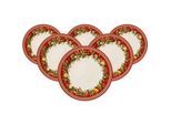 Speiseteller VILLEROY & BOCH "Speiseteller Winter Bakery Delight ø 27,4 cm 6er Set bunt", bunt, Speiseteller, Speiseteller