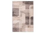 Teppich KAYOOM "Bluster 225", taupe, B:120cm H:7mm L:170cm, Polyester, Teppiche, Teppich, Kurzflor, Wohnzimmer