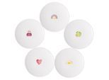 Frühstücksteller VILLEROY & BOCH "Frühstücksteller With Love ø 21,2 cm 5er Set bunt", bunt, Speiseteller