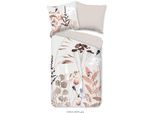 Wendebettwäsche GOOD MORNING "Moya", beige (sand), B/L: 155cm x 220cm, 1 Stk., 1 Stk., Renforcé, B/L: 80cm x 80cm, 2 Stk., Renforcé, Obermaterial: 100% Baumwolle, Bettwäsche, Wendebettwäsche, 100% Baumwolle, 135x200, Reißverschluss, Wendeoptik, Simple, Grau