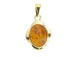 Kettenanhänger OSTSEE-SCHMUCK "- Melle - Gold 333/000 - Bernstein" Gr. 14, gold (gold 333, goldfarben, gelb), Schmuckanhänger, Damen, Gelbgold 333, Kettenanhänger
