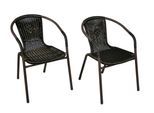 Gartenstuhl VCM "4er Set Bistrostuhl Balkon Gartenstuhl", braun, Obermaterial: 100% Kunststoff plastic., Stühle, Gartenstuhl